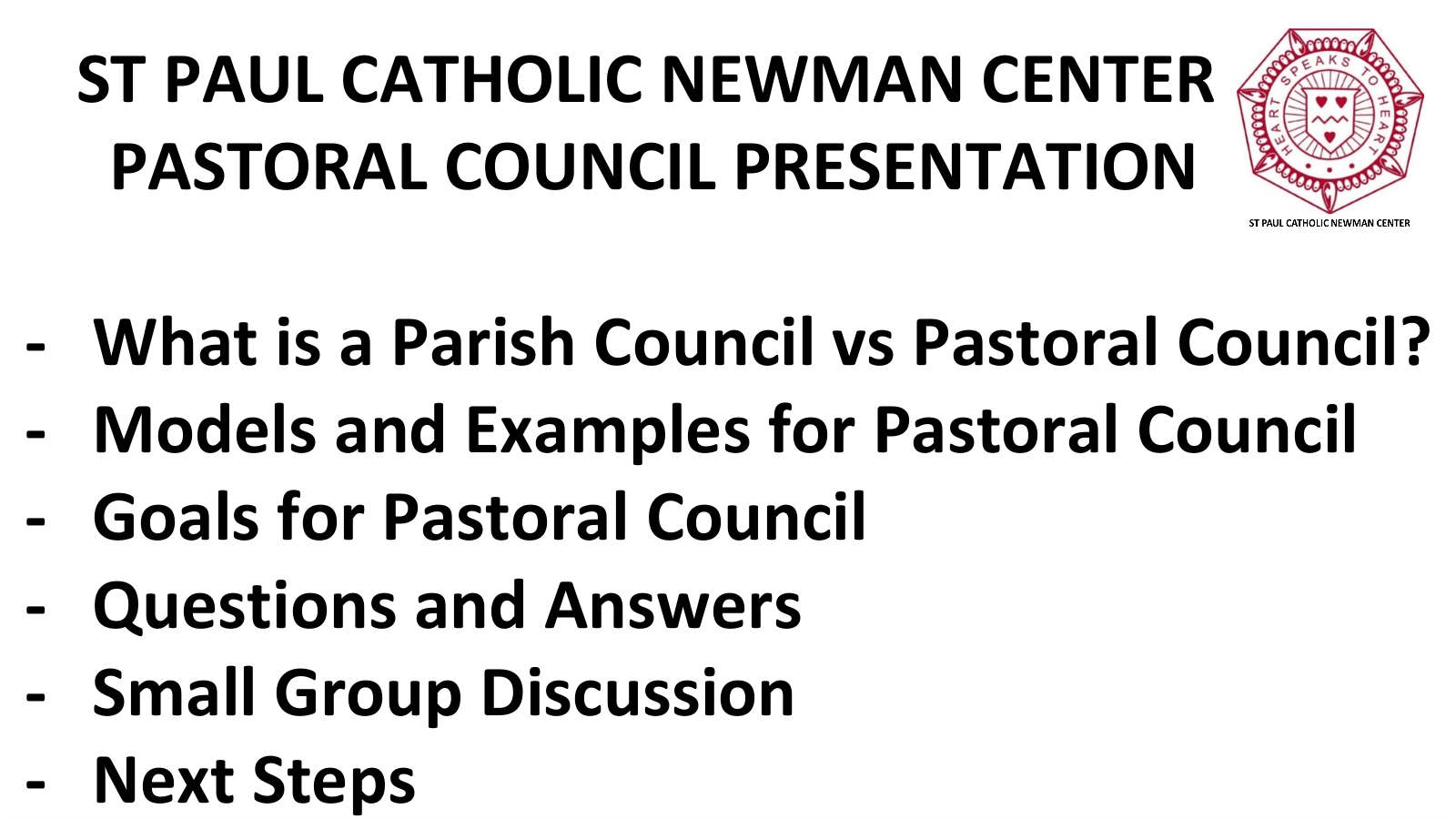 Pastoral Council Information
