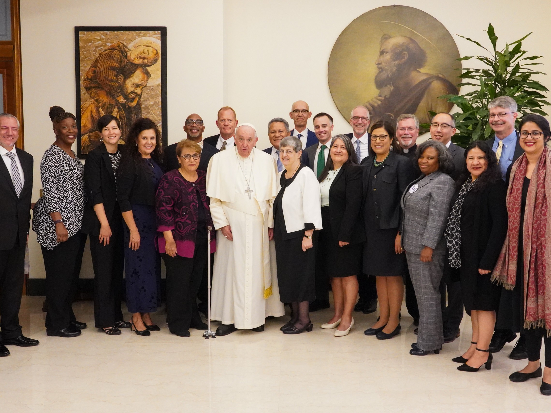 Pope Francis With West Southwest Iaf Delegation