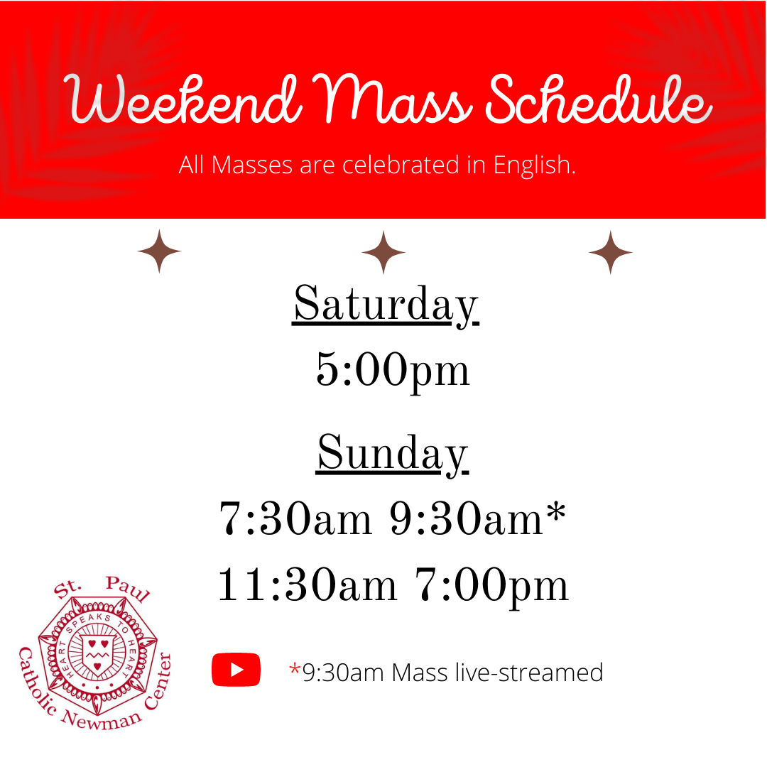 Weekend Mass Schedule